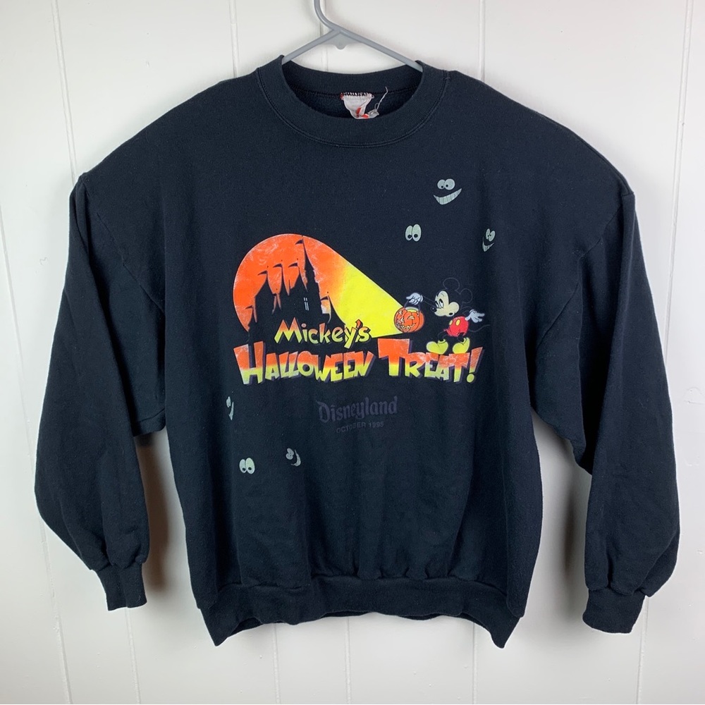 Vintage 1995 Disneyland Mickey's Halloween Treat Sweatshirt Disney One Size